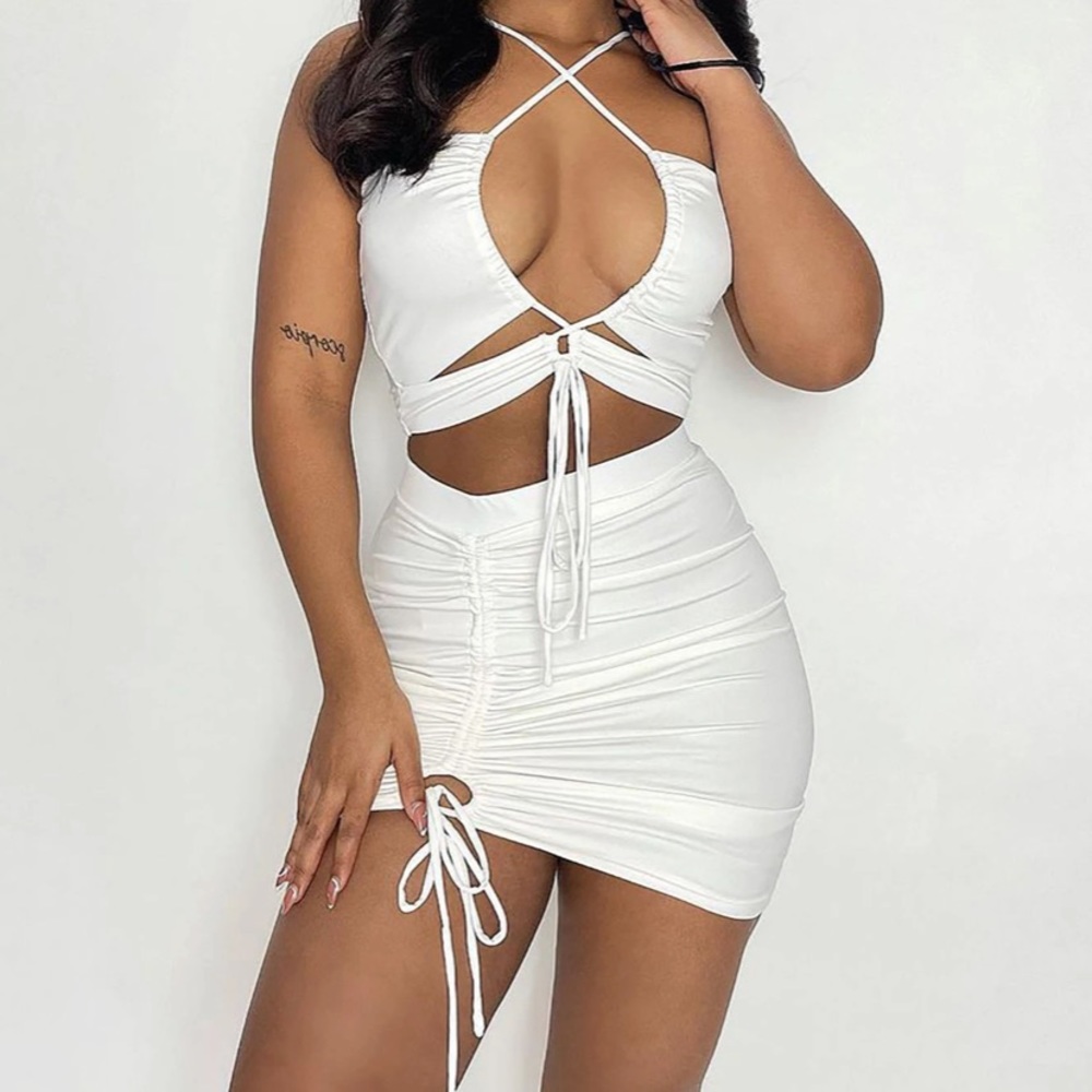 Fashion Nova Skirt Set Flip the Script X-Large NWT - Picture 3 of 5